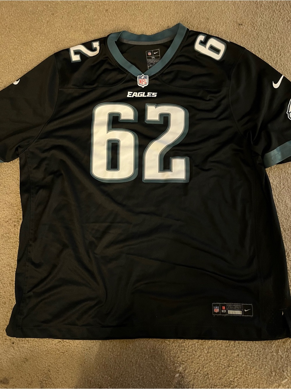 Nike Philadelphia Eagles #62 Black Team Jersey